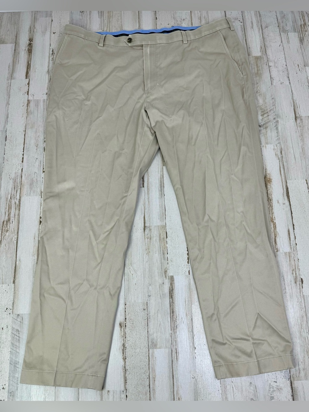 Brooks Brothers Advantage Chino Milano Pleated Khaki Pants Mens 42x30 Beige